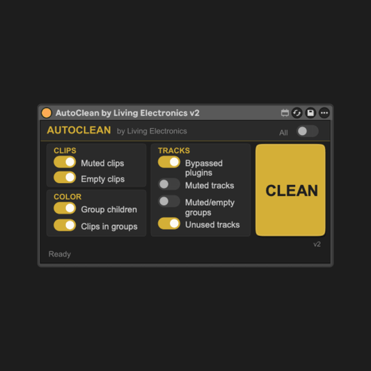 AutoClean — Ableton Project Cleanup Tool (Max for Live) - Living Electronics